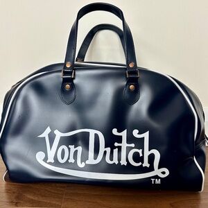 Vintage Navy Von Dutch Duffle Bowling Bag